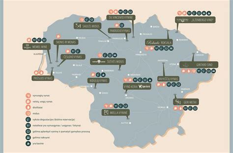 Vyno regionų žemėlapis