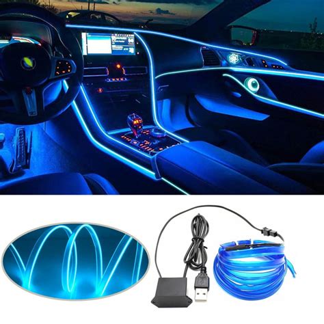LED apšvietimo juostelės automobilio salone