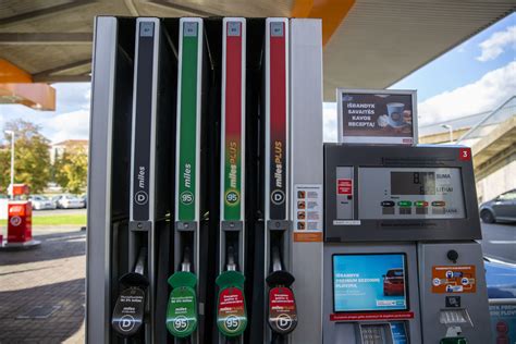 Žymėjimas E5 ir E10 benzino degalinėse