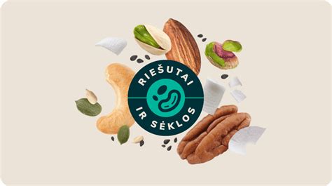 Įvairios sėklos ir riešutai aliejaus spaudimui