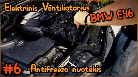 BMW E46 aušinimo ventiliatoriaus pajungimas