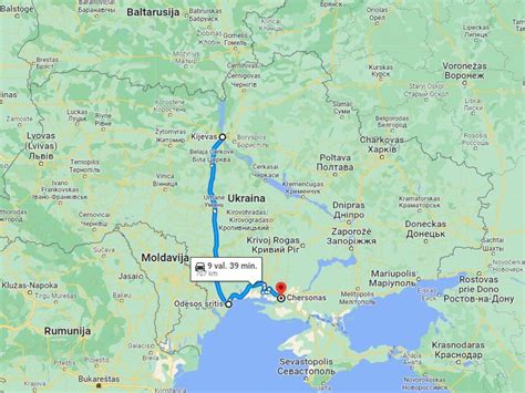 Berthos Benz kelionės maršrutas