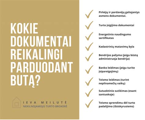Reikalingi dokumentai vilkimo metu