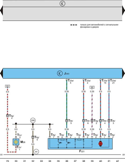 Skoda Fabia vilkimo kablio montavimo schema