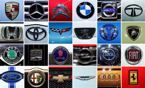 Logotipai populiarių automobilių gamintojų