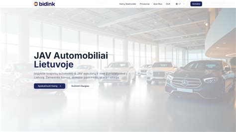 JAV automobilių aukcionų sąsaja