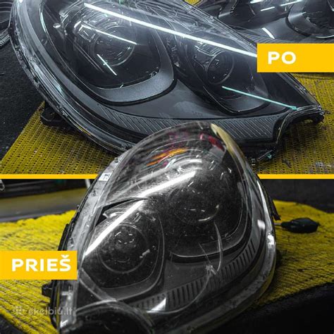 Įvairių tipų automobilių galinių žibintų palyginimas