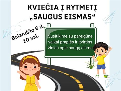 Saugaus eismo konkursas vaikams