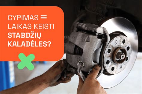 Stabdžių disko ir kaladėlės iliustracija