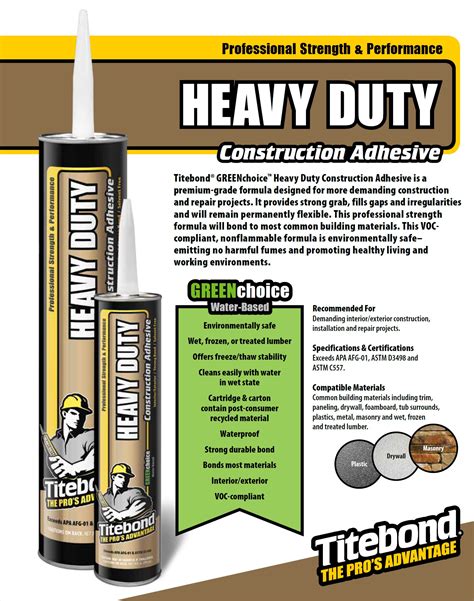 Titebond GREENchoice Heavy Duty pakuotė