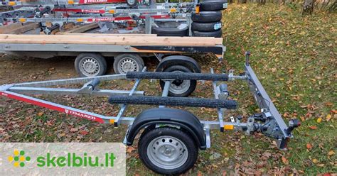 Valties priekaba su guminėmis atramomis