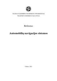 Automobilio navigacijos sistemos gedimų statistika