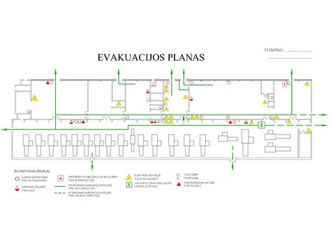 Schema: Evakuacijos planas autoservise