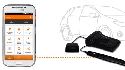 Išmaniosios automobilio apsaugos sistemos valdymas telefonu