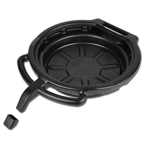 Alyvos išleidimo kamštis ir indas alyvai surinkti