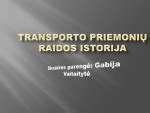 transporto priemonių istorija