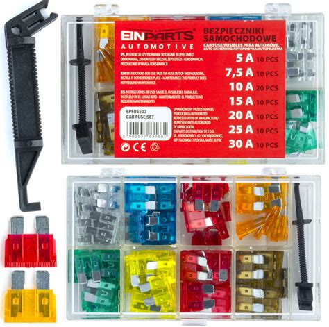 Saugiklių rinkinys automobilyje