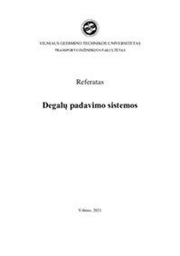 Schematinis degalų tiekimo sistemos paveikslėlis