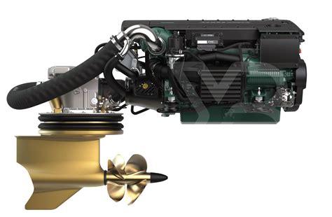 Volvo Penta variklis su lipdukais