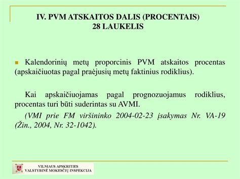 PVM atskaitos skaičiavimo schema