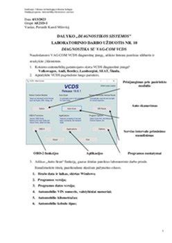 Schematinis VCDS diagnostikos proceso pavaizdavimas