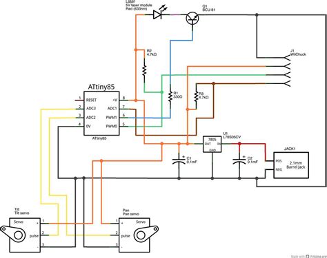 Servo valdomo stabilizatoriaus vidinė schema