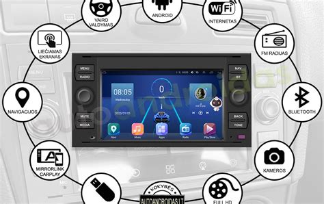 Ford Galaxy Android multimedija su lietimui jautriu ekranu