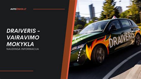 Vairavimo mokyklos Telšiuose logotipas ar nuotrauka su mokymosi aplinka