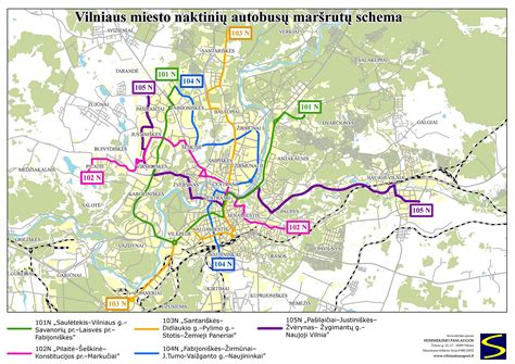 Troleibusų maršrutų žemėlapis Vilniuje