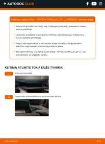 Scheminė Opel Corsa salono oro filtro keitimo instrukcija
