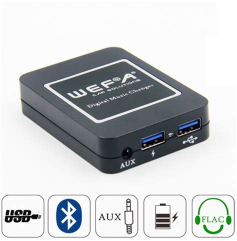 WEFA Bluetooth/USB/SD adapteris prijungtas prie automobilio magnetolos