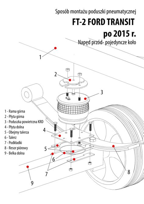 Ford Mondeo ratų ir važiuoklės komponentų schema