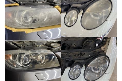 Automobilio priekinių žibintų valymo procesas