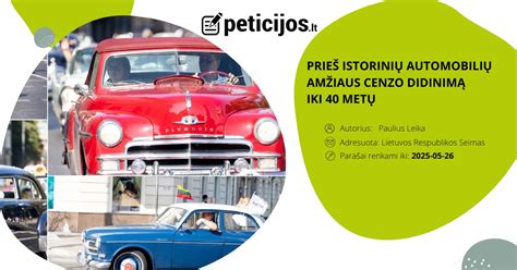 Infografika apie automobilių amžiaus vidurkį Lietuvoje