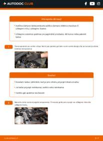 Schematinis aukštos įtampos laidų sistemos vaizdas automobilyje