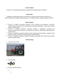 Traktoriaus T-40 ratų buksavimo schema