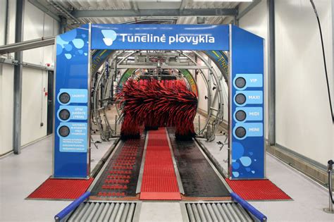 Tunelinės automobilių plovyklos schema