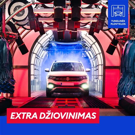 Automobilio plovimo procesas tunelinėje plovykloje