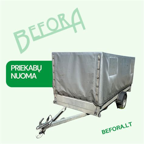 Bortinė priekaba su tvirtinimo kilpomis