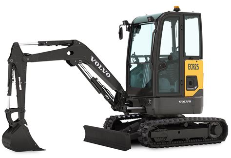 Volvo ECR25 ekskavatorius dirbantis statybvietėje