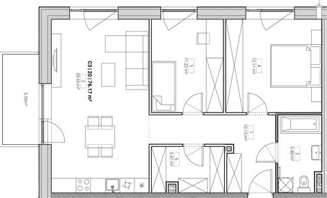 Architektūrinis 2D brėžinys
