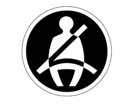 Simbolis, nurodantis privalomą saugos diržų naudojimą