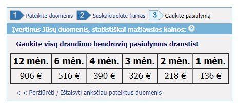 Skaidriai pateiktos draudimo sąlygos ir kainos