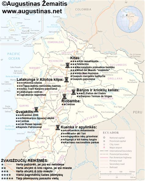 Kolumbijos ir Ekvadoro pasienio žemėlapis