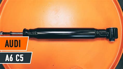 Schematinis galinių amortizatorių Audi A6 C5 pavaizdavimas