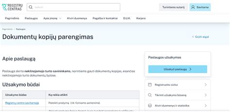 Registru centro pastato nuotrauka