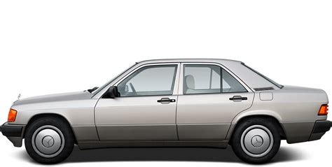 Schematinis Mercedes-Benz 190 W201 modelio vaizdas