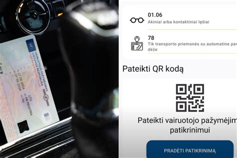 Skaitmeninis vairuotojo pažymėjimas mobiliajame telefone
