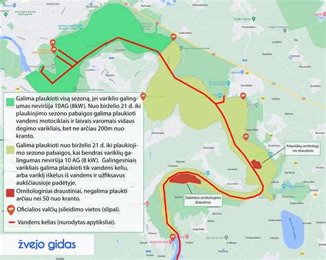 Žemėlapis su žvejybos draudimo zonomis