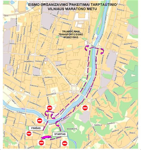 Transporto schema mieste švenčių metu